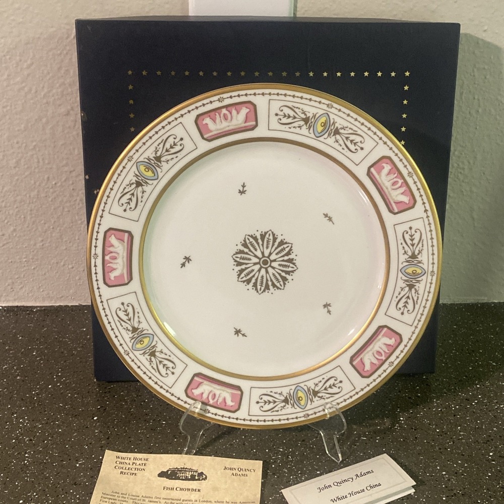 VTG WOODMERE White House Collection JOHN QUINCY ADAMS Dinner Plate 11" W/ Box